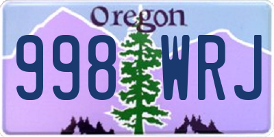 OR license plate 998WRJ
