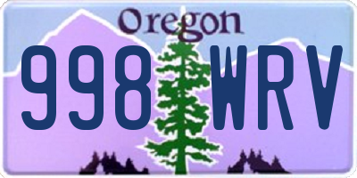 OR license plate 998WRV