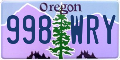 OR license plate 998WRY