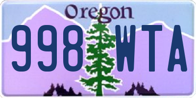 OR license plate 998WTA