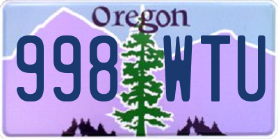 OR license plate 998WTU