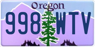 OR license plate 998WTV