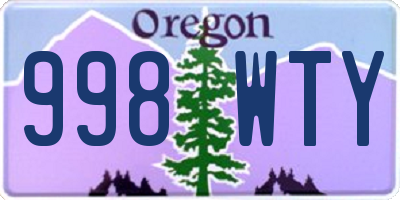 OR license plate 998WTY