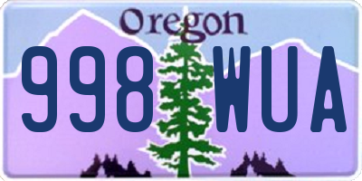 OR license plate 998WUA