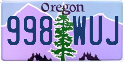 OR license plate 998WUJ