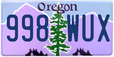 OR license plate 998WUX