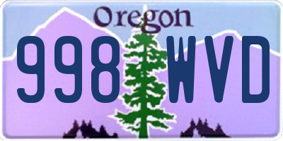 OR license plate 998WVD
