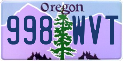 OR license plate 998WVT