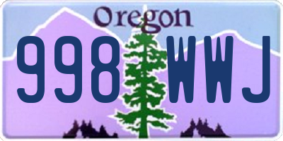 OR license plate 998WWJ
