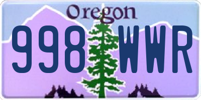 OR license plate 998WWR