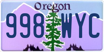 OR license plate 998WYC