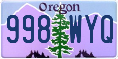 OR license plate 998WYQ