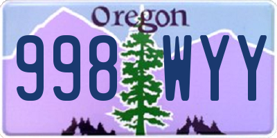 OR license plate 998WYY