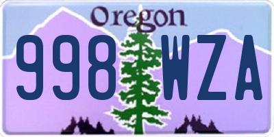 OR license plate 998WZA