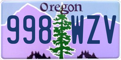 OR license plate 998WZV