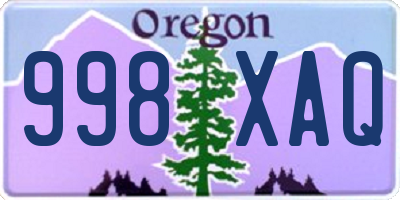 OR license plate 998XAQ