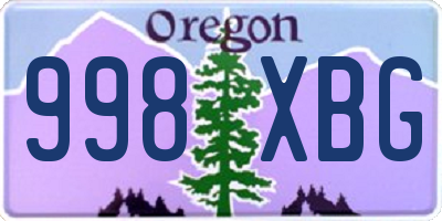 OR license plate 998XBG