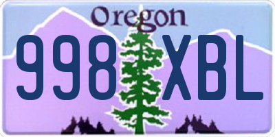 OR license plate 998XBL