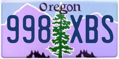 OR license plate 998XBS