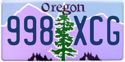 OR license plate 998XCG
