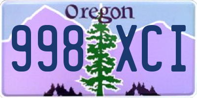 OR license plate 998XCI