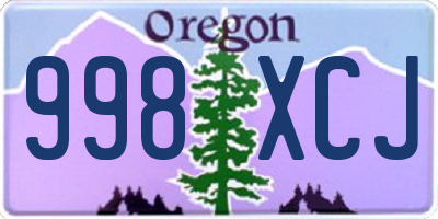 OR license plate 998XCJ