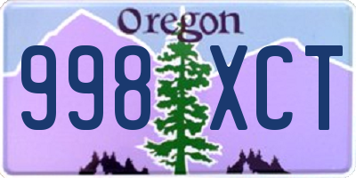 OR license plate 998XCT
