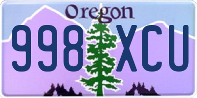 OR license plate 998XCU