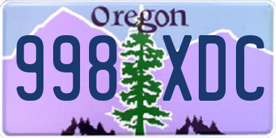 OR license plate 998XDC