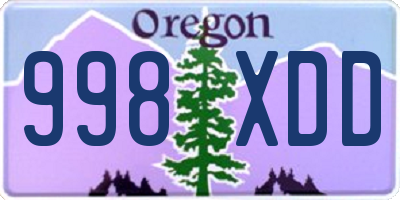 OR license plate 998XDD