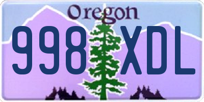 OR license plate 998XDL