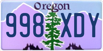 OR license plate 998XDY
