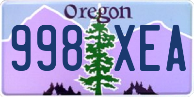 OR license plate 998XEA