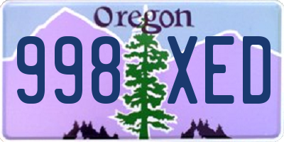 OR license plate 998XED