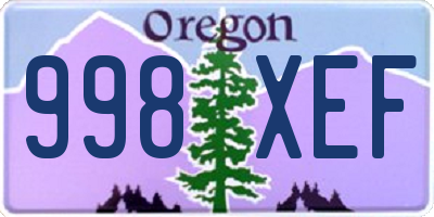 OR license plate 998XEF
