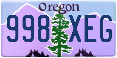 OR license plate 998XEG