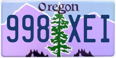 OR license plate 998XEI