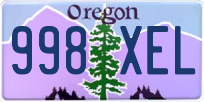 OR license plate 998XEL