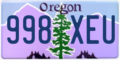 OR license plate 998XEU