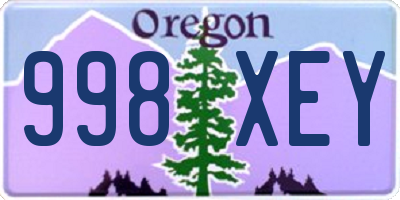 OR license plate 998XEY
