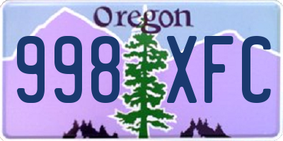 OR license plate 998XFC