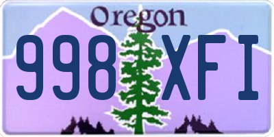 OR license plate 998XFI