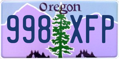 OR license plate 998XFP