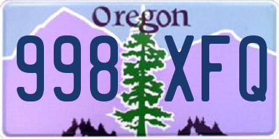 OR license plate 998XFQ