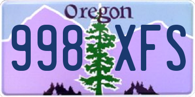 OR license plate 998XFS
