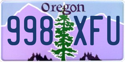 OR license plate 998XFU