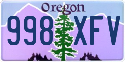 OR license plate 998XFV