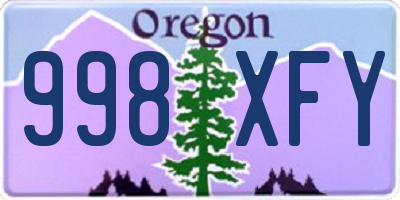 OR license plate 998XFY