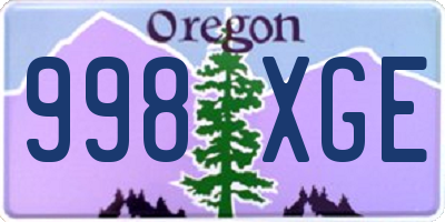 OR license plate 998XGE
