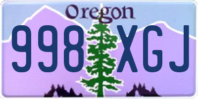 OR license plate 998XGJ